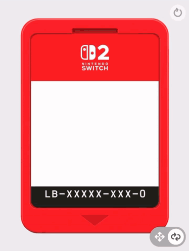 A Red Nintendo Switch Cartridge With A Blank Screen GIF