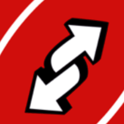 A Red Sign With A White Arrow Pointing Up And Down GIF