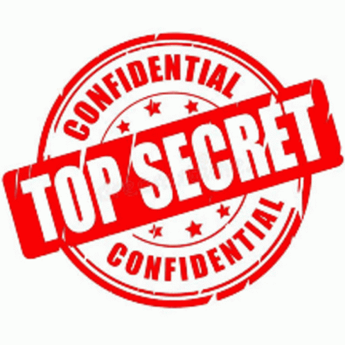 a red stamp that says top secret in white letters