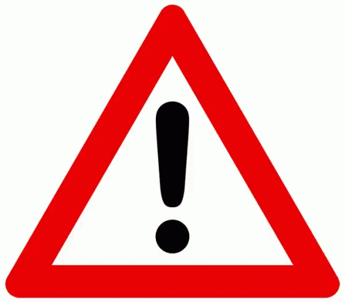 A Red Triangle With An Exclamation Point Inside GIF