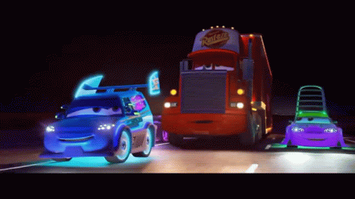 A Red Truck With The Word Rusteze On The Side Of It GIF
