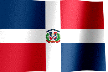 A Red White And Blue Flag With A Cross In The Center GIF