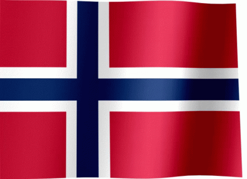 A Red White And Blue Flag With A Cross GIF