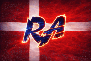 A Red White And Blue Flag With The Letters Ra Glowing GIF