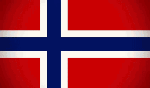 A Red White And Blue Flag With The Word Norge On It GIF