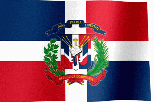 A Red White And Blue Flag With The Words Patria Dios And Libertad GIF