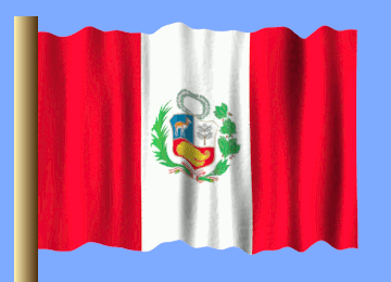 A Red White And Yellow Flag With A Shield On It GIF