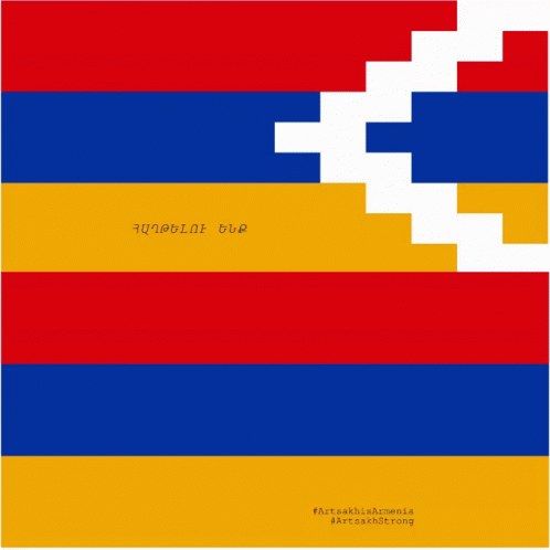 A Red Yellow And Blue Flag With A Fist In The Middle GIF