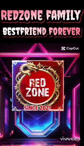 a redzone family bestfriend forever poster with a dragon on it