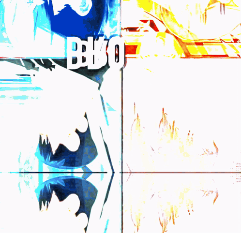 A Reflection Of A Person With The Word Bbq On The Top GIF
