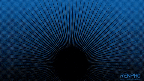 A Renpho Massage Gun Is Shown With A Blue Background GIF