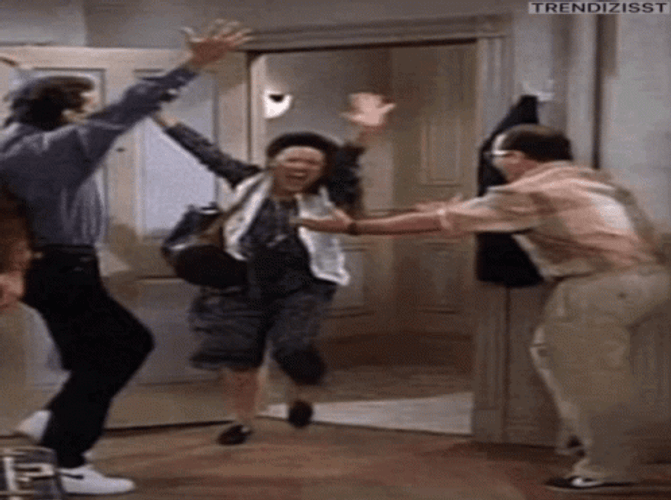 A Reunion Jumping For Joy GIF