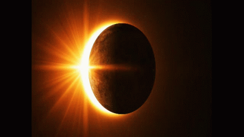 A Ring Of Fire With A Star In The Middle GIF