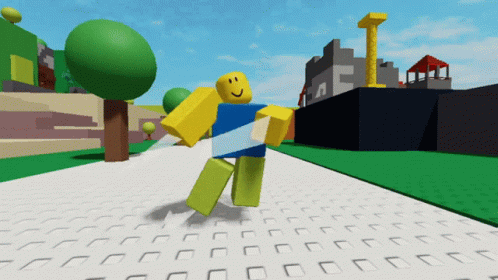 Roblox Character Walking Down Road GIF