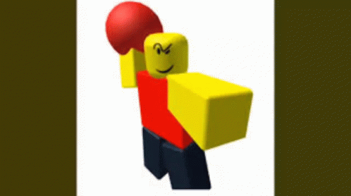 A Roblox Character Is Wearing A Red Shirt And Holding A Red Boxing Glove . GIF