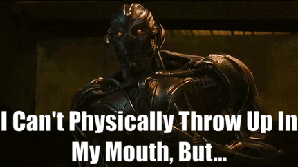 A Robot Is Saying I Can 'T Physically Throw Up In My Mouth But ... GIF