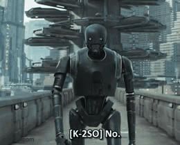Robot On Bridge Says K-250 No GIF