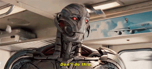 Robot Saying Don't Do This In Front Of Cruise Ad GIF
