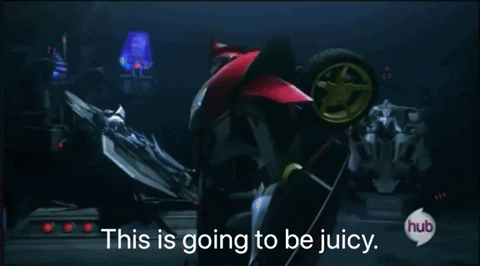 A Robot Says " This Is Going To Be Juicy " GIF