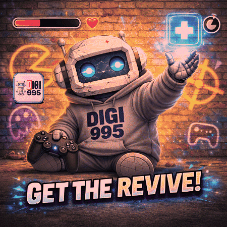 A Robot Wearing A Hoodie That Says Digi 995 GIF