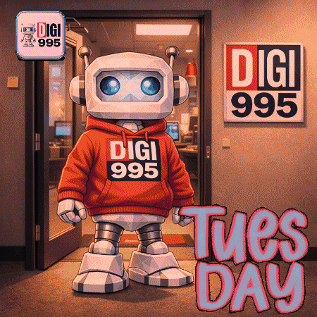 Robot In Red Digi 995 Hoodie GIF