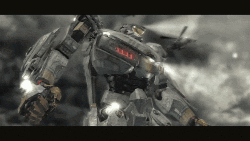 A Robot With A Red Light On It 'S Head GIF