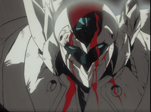 A Robot With Blood Coming Out Of Its Face GIF