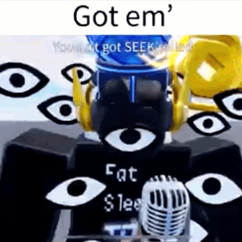 A Robot With Headphones And A Microphone Has Eyes On It . GIF