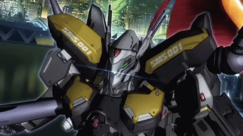 A Robot With Srs 001 Written On It GIF