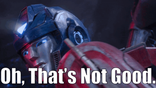 A Robot With The Words Uh That 'S Not Good GIF