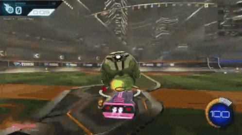 A Rocket League Game Being Played On A Computer GIF