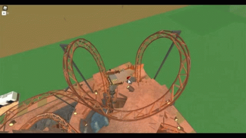 A Roller Coaster With The Words Go Cliffhanger On The Bottom GIF