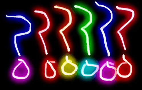 A Row Of Colorful Neon Lights With The Letters O O O O O O O O O GIF