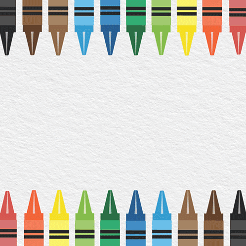 A Row Of Crayons Of Different Colors Are Lined Up On A White Surface GIF