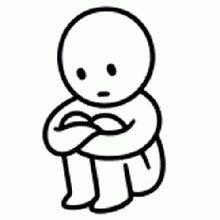A Sad Cartoon Character Is Sitting On The Floor With His Arms Crossed And Crying . GIF