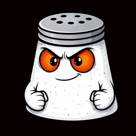 A Salt Shaker Is Giving A Thumbs Up With The Words Good Job Written Below It GIF