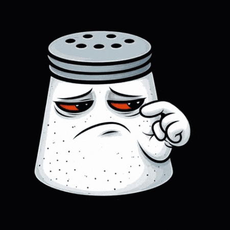 A Salt Shaker Is Pointing Up With The Words Quick Question Written Below It GIF