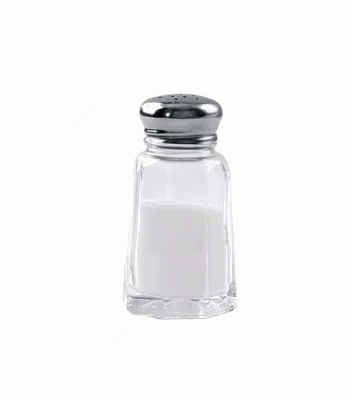 A Salt Shaker With A Red Question Mark In Front Of It GIF