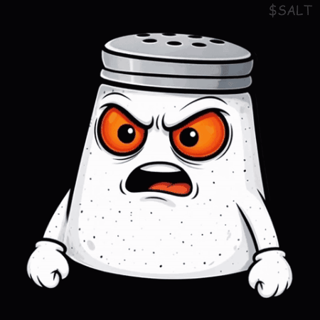 A Salt Shaker With An Angry Face And The Words " You Better Run " GIF
