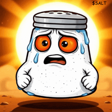 A Salt Shaker With Tears Running Down Its Face And The Word Salt Below It GIF