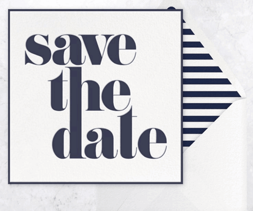 A Save The Date Card That Says Save The Date GIF