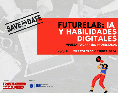 A Save The Date Flyer For Futurelab Ia Y Habilidades Digitales GIF