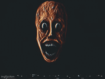 A Scary Face With The Words Are You Still Awake GIF