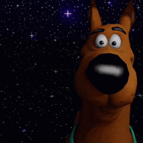A Scooby Doo Poster That Says Ruh Roh Bestie On It GIF