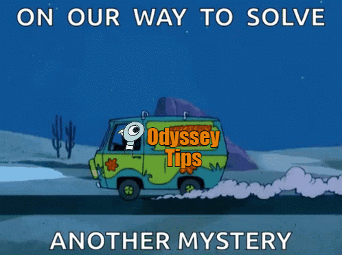 A Scooby Doo Van With The Words " On Our Way To Solve Another Mystery " On It GIF