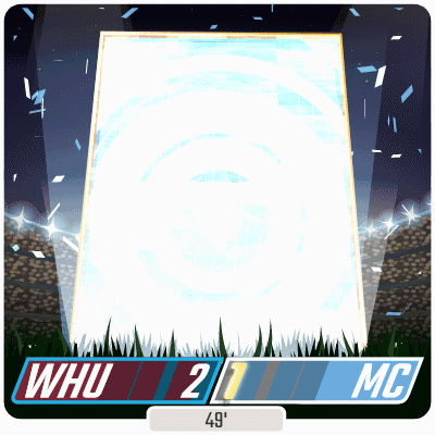 A Scoreboard For A Football Game Between The Whu And Mc GIF