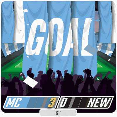 A Scoreboard For A Soccer Game That Says Mc 3 To 0 New GIF
