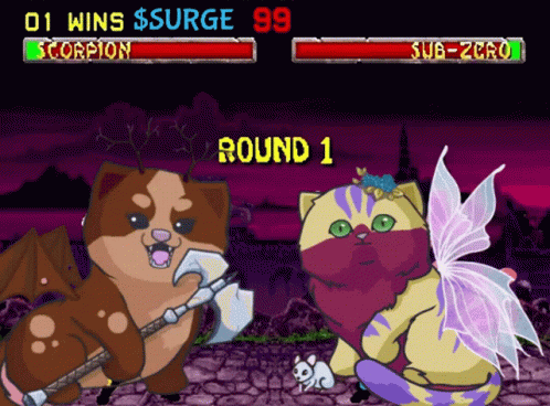 A Scorpion And A Fairy Are Playing A Video Game And The Scorpion Has 99 Points GIF