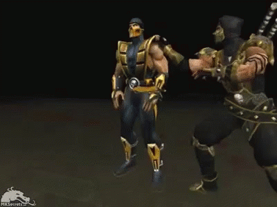 a scorpion from the video game mortal kombat is shown