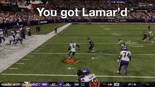 A Screen Shot Of A Football Game With The Words You Got Lamar 'D On It GIF